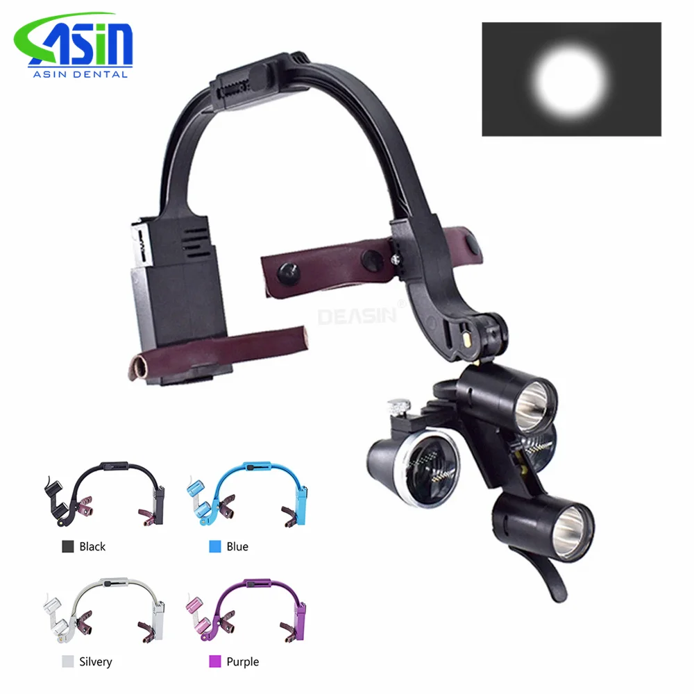 Dental LED Head Light Lamp For 2.5X 3.5X Magnification Binocular Loupes 5W Light Dentisit Surgical Headlight Lab Equipment