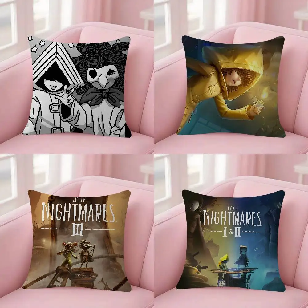 Game L-Little Nightmares Cushion Cover Soft Decorative Square Cushion Covers 45x45cm Pillowcases For Sofa Couch Bedroom