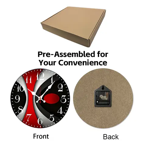 6 best sales Röd väggklocka - №5