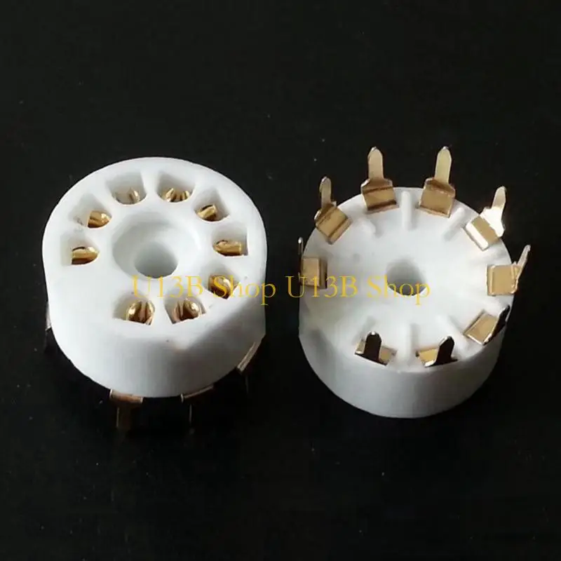 U13B 5pieces B9A Ceramic 9PIN Tube сокет для 12AX7,12AT7,12AU7, ECC83, ECC82 E88CC