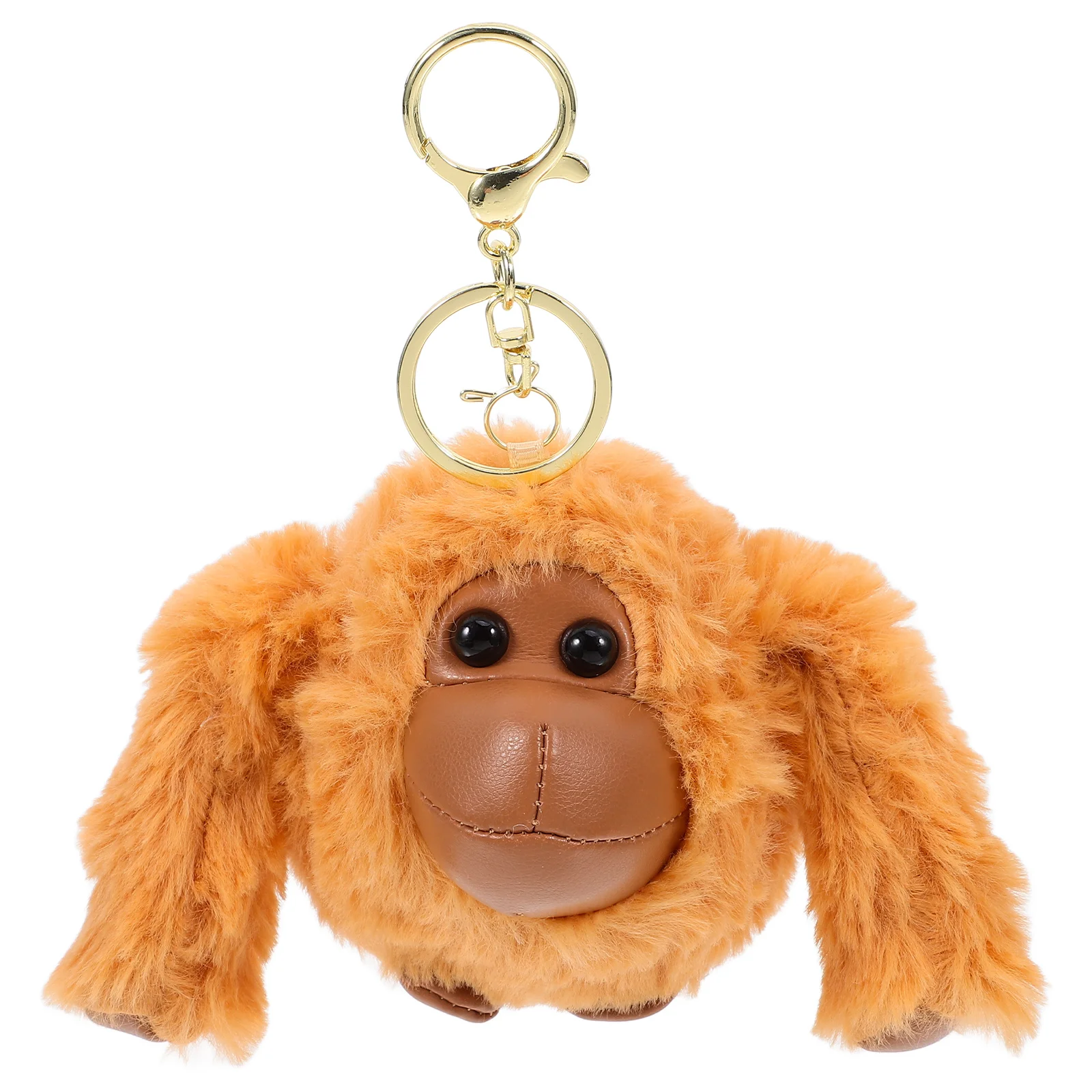 Gorilla Plush Toy Orangutan Keychain Decor Backpack Monkey Stuffed Animal Holder