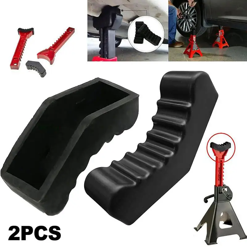 Soporte de gato de elevación ranurado para coche, almohadilla de goma, adaptador de suelo, almohadillas de reparación de agarre de riel, herramientas universales de elevación de pellizco de 6 toneladas, marco de seguridad, 2 uds.