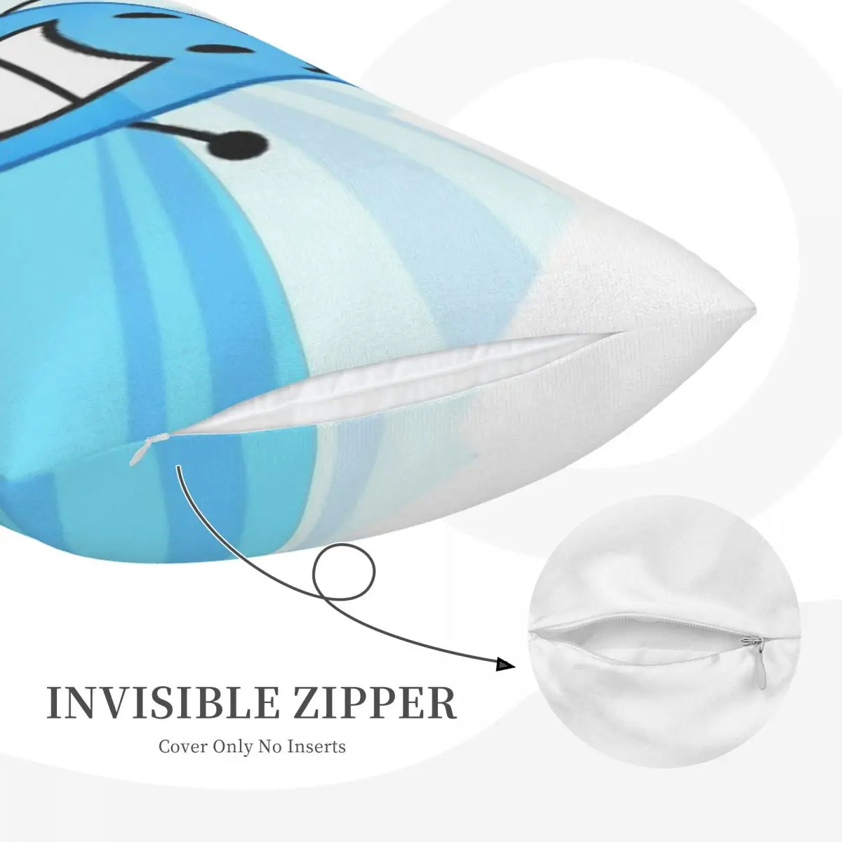 Battle For Dream Island BFDI Teardrop Rectangle Pillowcase Cushion Cover Decor Bedroom Bed Home Comfort Throw Pillow