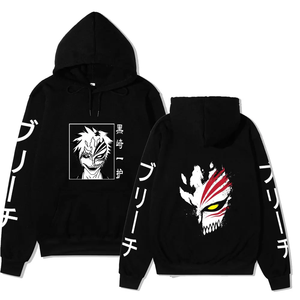 

Hot Anime Bleach Kurosaki Ichigo Hoodie Boy/girls Sweatshirts Japanese Streetwears Men Women Crewneck Pullovers Anime Clothes