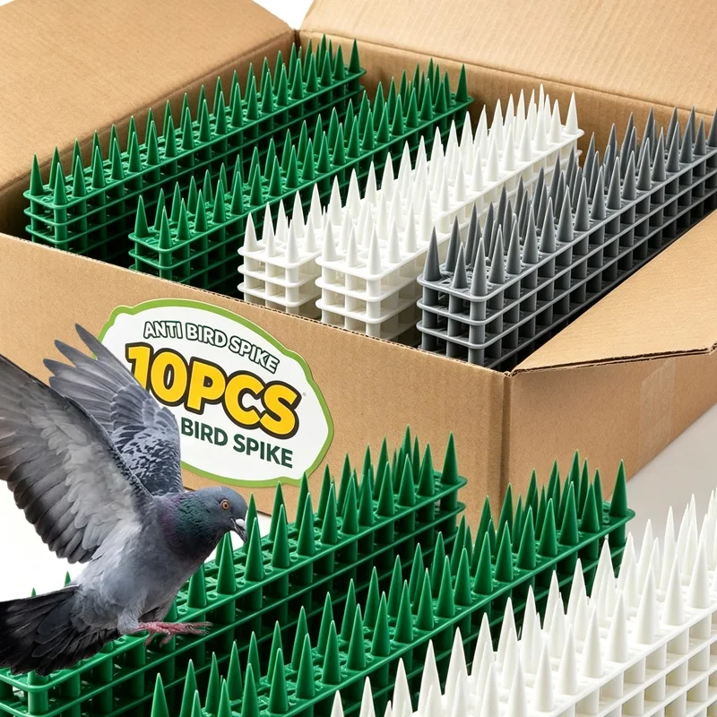 Outdoor Bird Repellent Spikes for Garden Window Fences Roof Balcony Railing Bendable Birds Pigeon Cats Spike Deterrents Traps