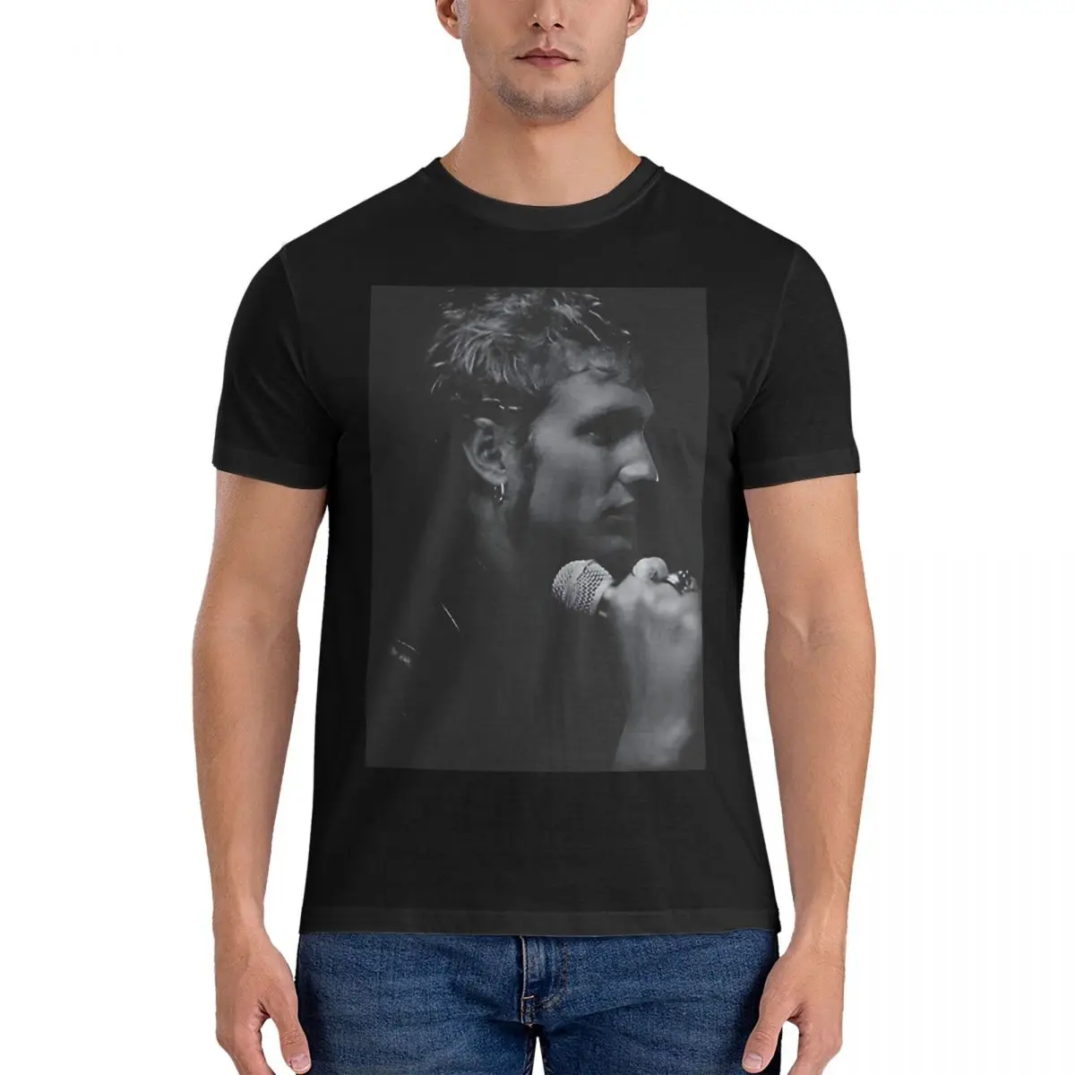 Men Layne Staley Singer T Shirts K-Kurt Singer Cobain Pure Cotton Clothing Fashion Short Sleeve Crewneck Tees Party T-Shirts