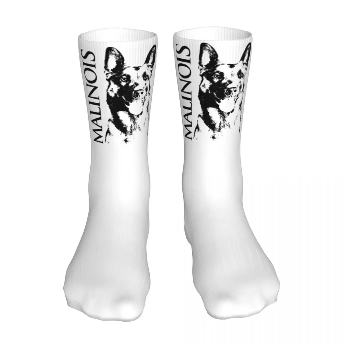 Funny Malinois Dog Belgian Shepherd Women Socks 2022 Men Cycling Sock