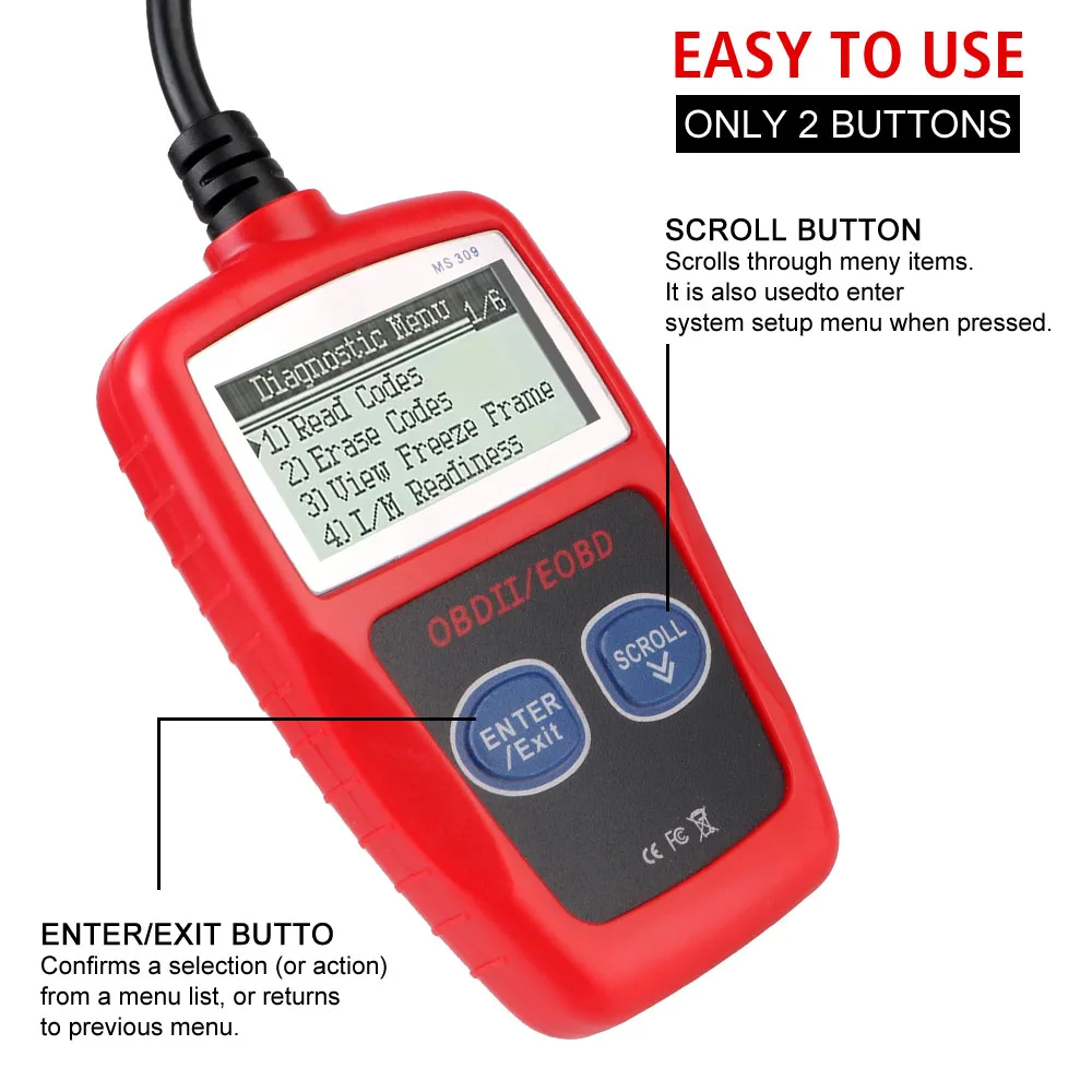 Digital Display OBD2 Code Reader Fault Code Clear Car Diagnostic Tools OBD 2 Scanner Universal Version Auto Accessories