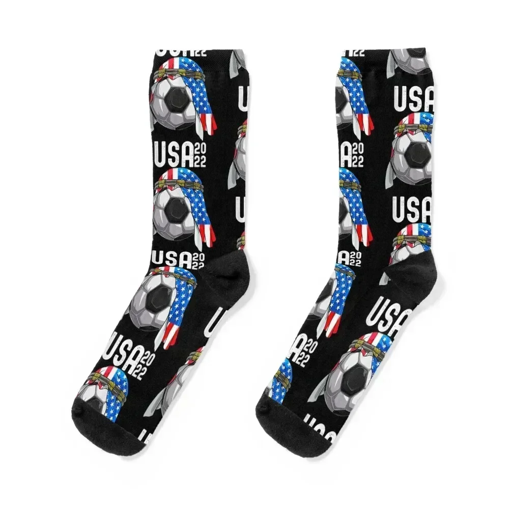 

Usa soccer team world football usa soccer team fans Socks moving stockings christmass gift cartoon retro Socks Women's Men's
