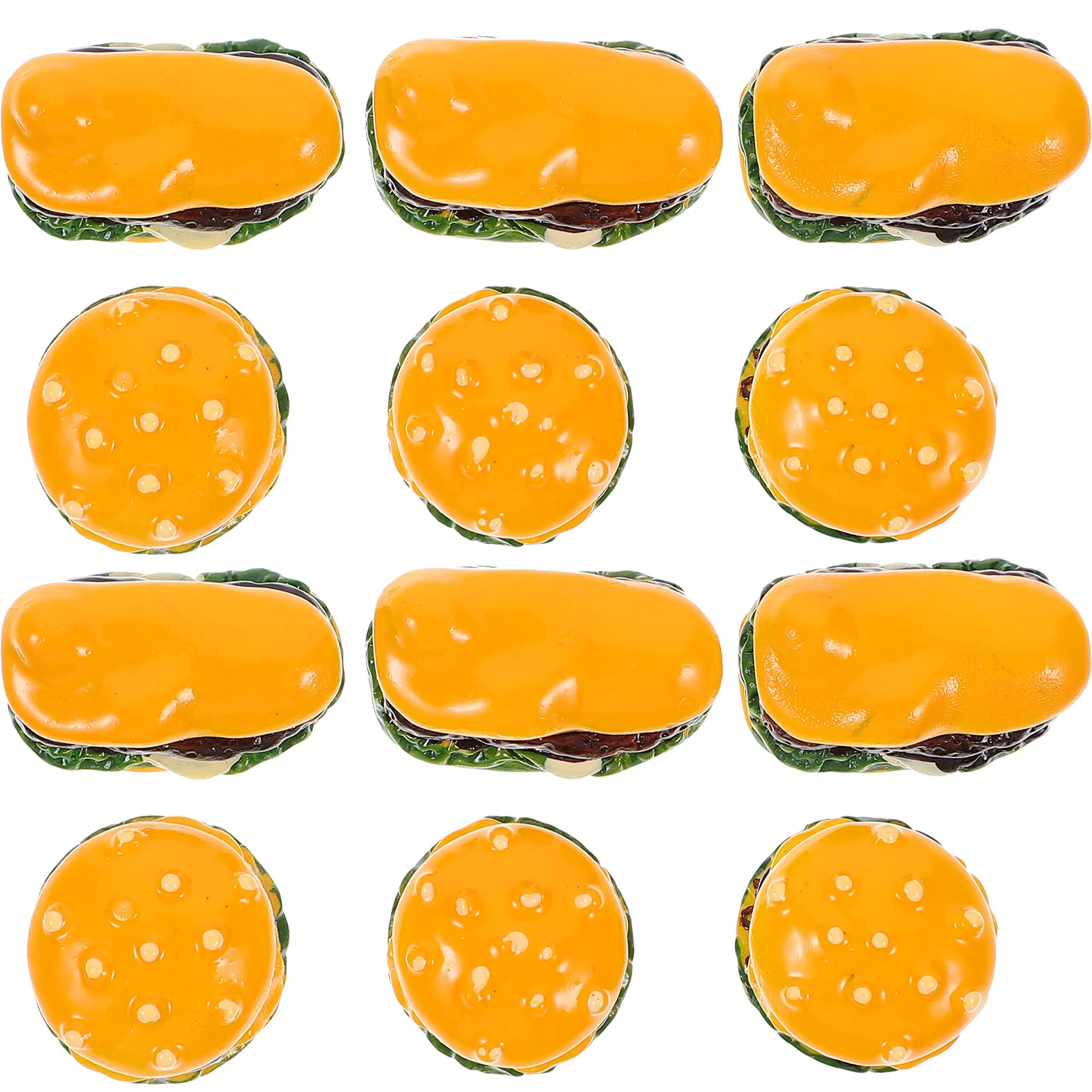 

20 Pcs Mini Hamburger Toy Accessories Decorative Fake Props Scene Adornment Tiny Decors Food Miniature Photo