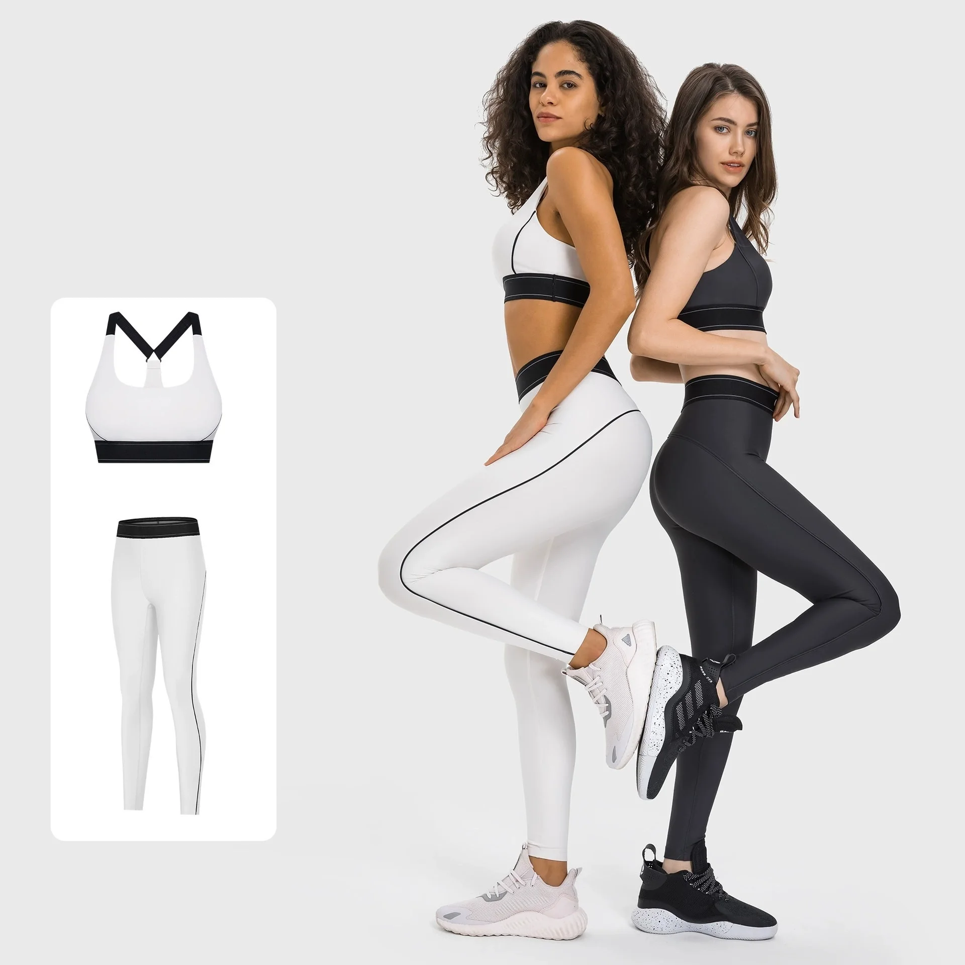 

Popular Design Women Sports Yoga Sets Fitness Clothing Fitness Pants Sets Underwear Tight Training Pants Bottom Pants