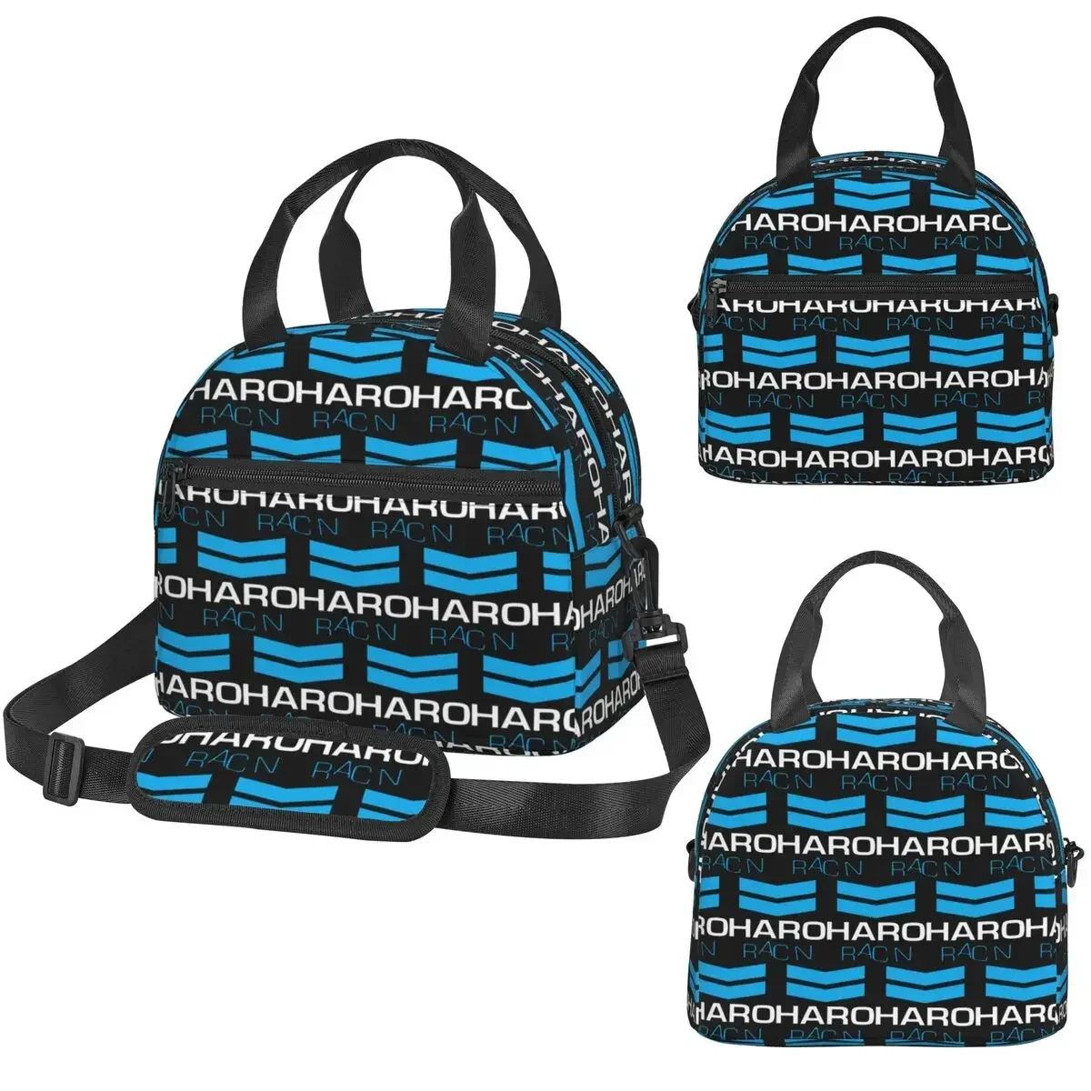 Haro Racn Bluewhite- Bolsa térmica para el almuerzo estilo Old School Bmx para mujer, caja térmica para oficina, bolsa térmica a prueba de fugas