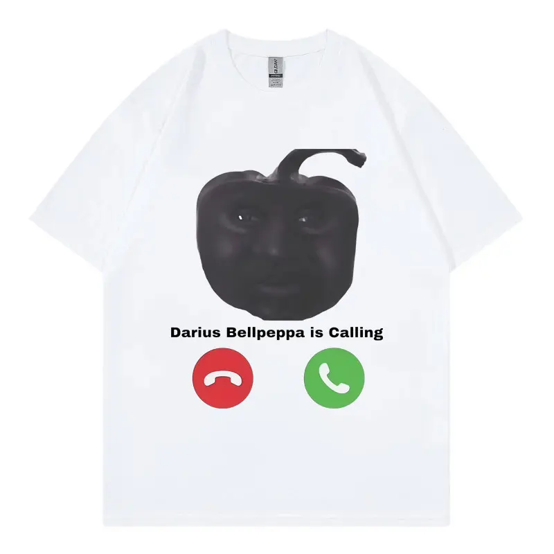 

Darius Bellpeppa Is Calling Funny Meme T-shirts High Street Fashion Trend Short Sleeve T-shirt Men's Women Casual Cotton T Shirt
