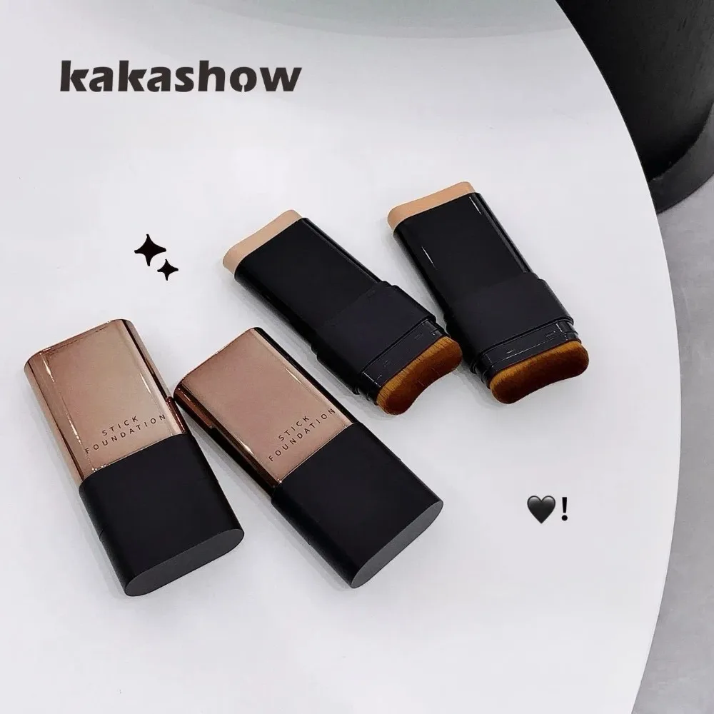 Podkład w sztyfcie do twarzy Skin Beauty, dwustronny z pędzelkiem, kosmetyk do twarzy, długotrwały, aksamitny, nawilżający, lekki korektor podkład.