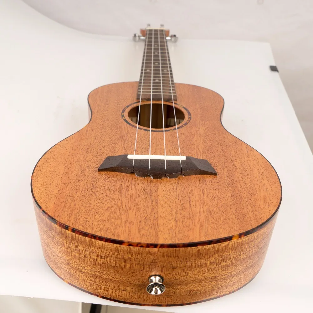 Ukulele Top Solid  Acoustic Electric Concert Tenor 23 26 Inch Hawaiian Guitar Ukelele Mahogany 4 Strings Guitarra Black Edge Uke