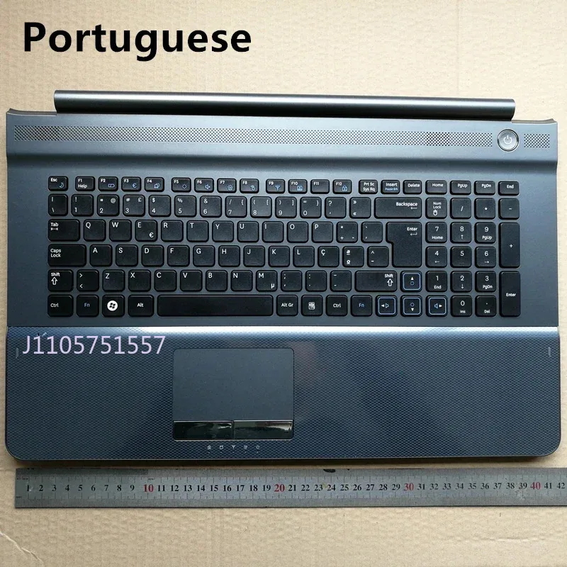SMZ New Laptop Keyboard With Touchpad Palmrest For Samsung  RC710 RC720 17.3
