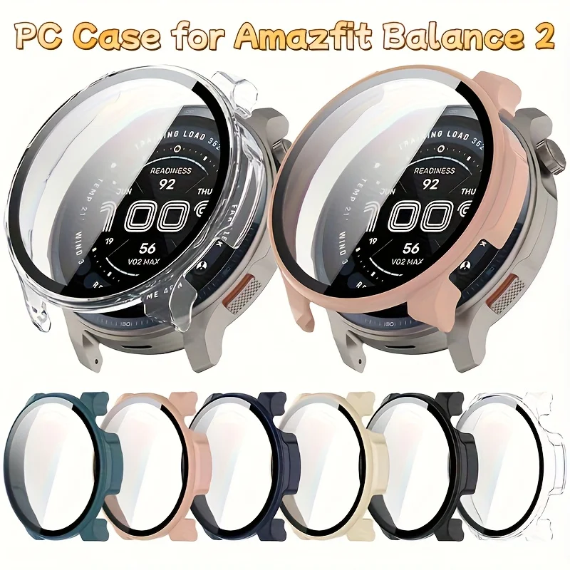 

Full Protective Case Made of PC Tempered Glass for Huami Amazfit Balance 2 Smartwatch