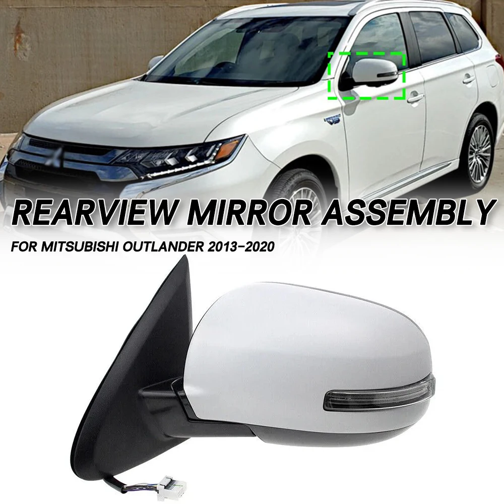 

Зеркало заднего вида в сборе, 9-контактный электрический складной отражатель бокового зеркала, светодиодные указатели поворота для Mitsubishi Outlander 2013-2021