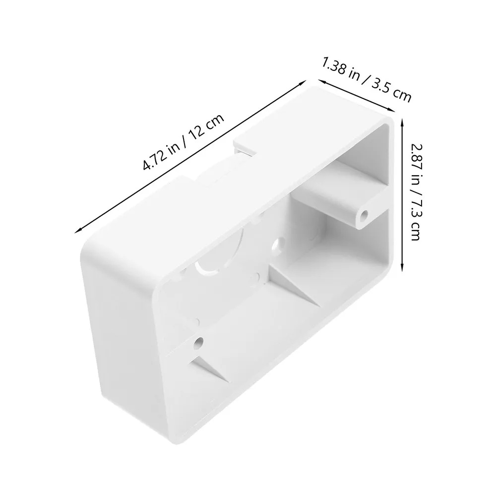 2Pcs Heavy Duty Outdoor Wall Mounted Junction Box ABS Surface Mount Electrical Outlet Box Socket Base for Versatile Use