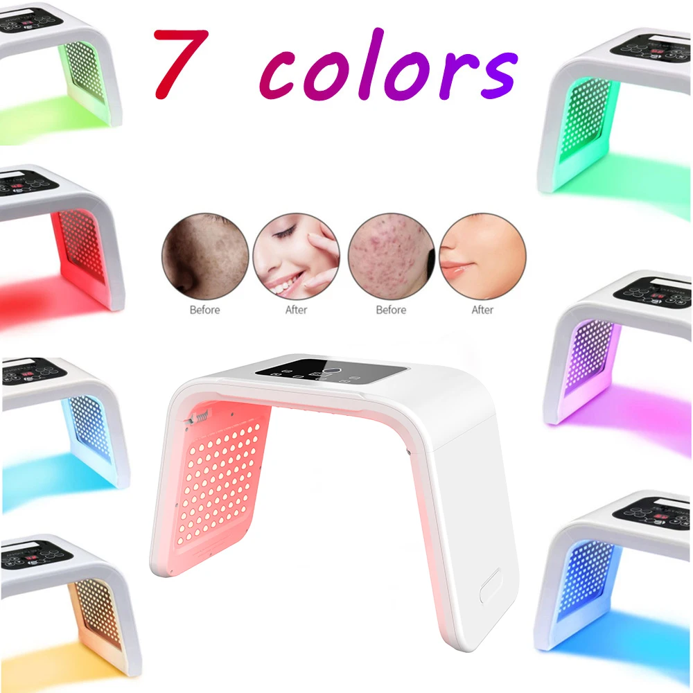 7 colori maschera LED PDT LED Spa uso maschera bellezza salute maschere facciali terapia della luce rossa rughe rimuovere terapia della luce strumenti per la cura della pelle