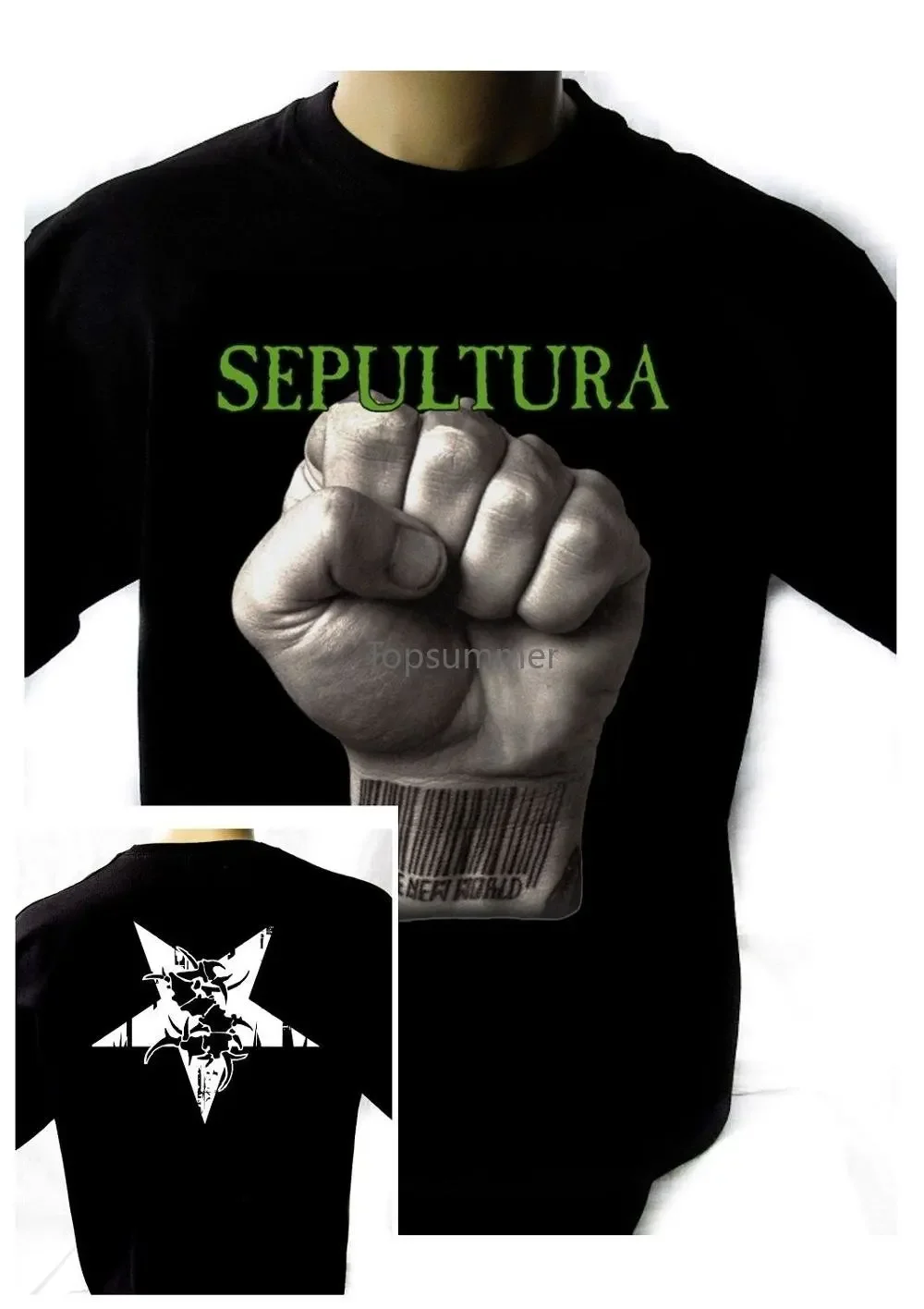 

Sepultura Slave New World'93 Black New T-Shirt Rock T-Shirt Rock Band Shirt 2018 New Arrival T-Shirt