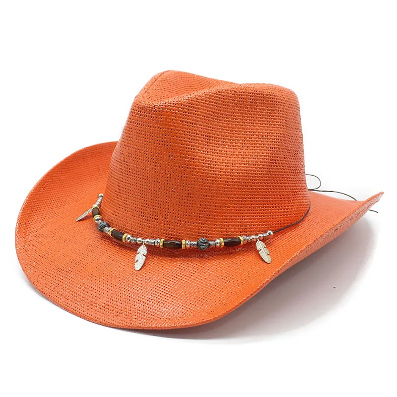 Western Cowboy Straw Hat AliExpress Wide Brim Hat Sun Protection Sunshade Beach Hat Hard Straw Hat