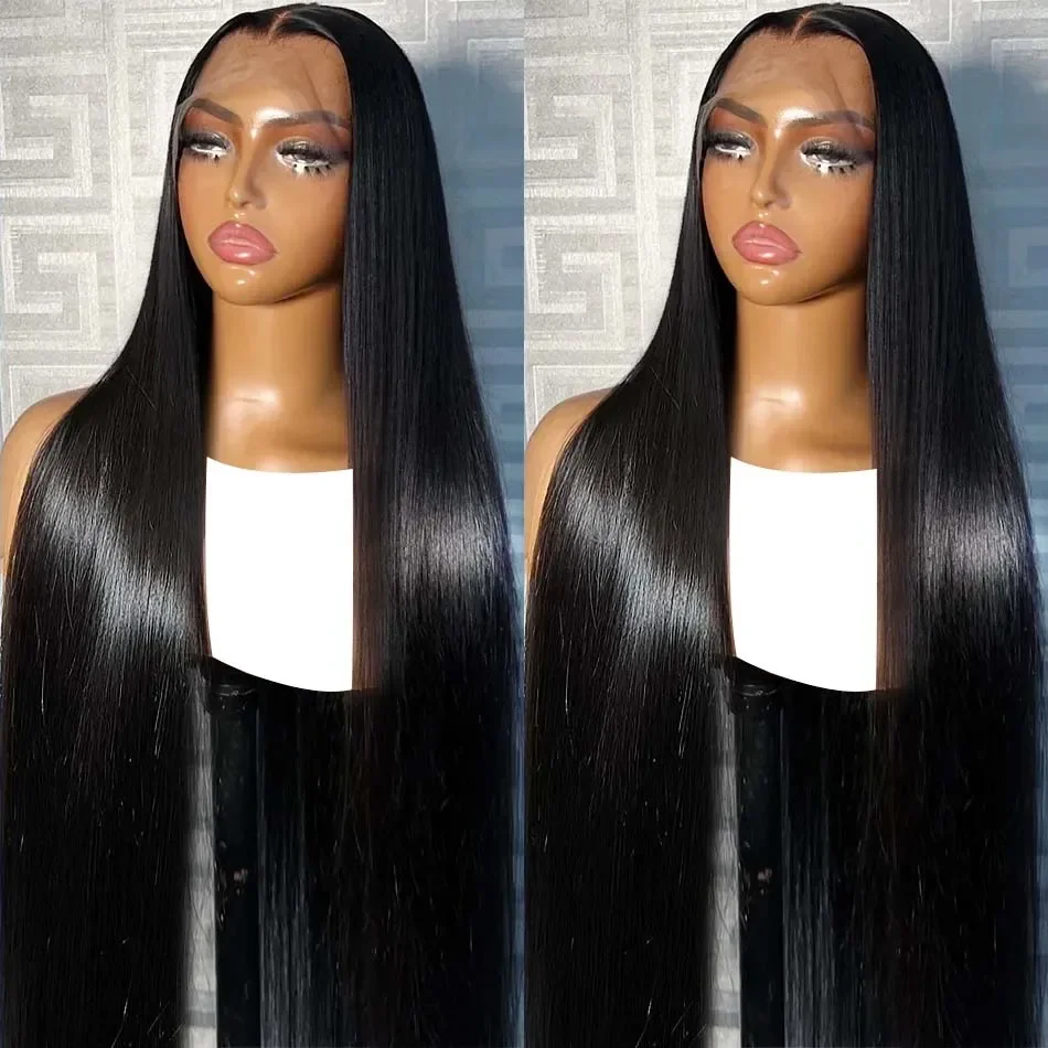 Bone Straight Lace Front Wig 360 Full Lace Human Hair Wigs Brazilian Hair Wigs For Women 40 Inch Hd Lace Frontal Human Hair Wig