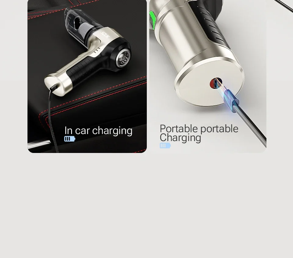 SZUK NEW C017MAX Car Vacuum Cleaner Wireless Mini Handheld Strong Suction Cleaning Machine Portable Vacuum Cleaner for Car Home