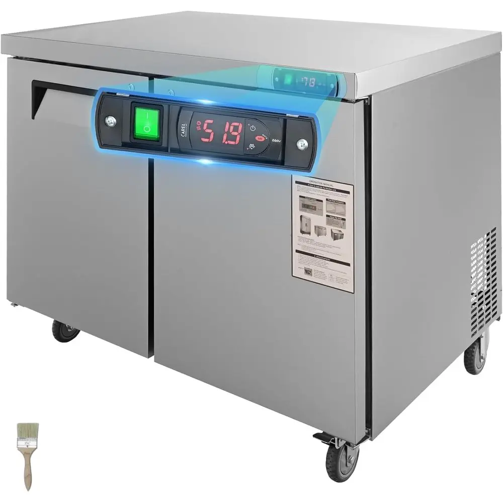 

Commercial Rerigerator, 48" Worktop Undercounter Rerigerator, 12.85 Cu. t Thick StainlSteel Rerigerated ood Prep Station, 2 Door