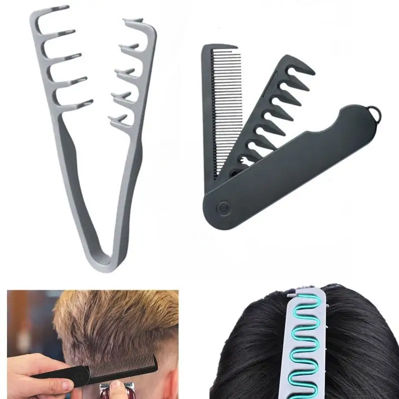 1/2Pcs Volumizing Wide-Tooth Hair Styling Comb Folding Curling Tool Fluffy Texture Ideal All Hair Types Hairstyling Tools