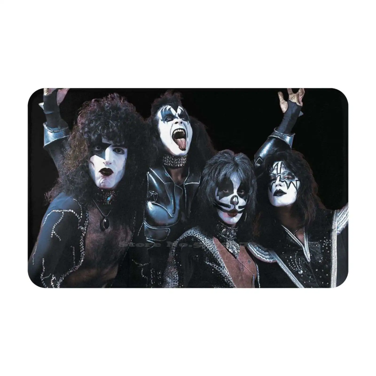 Kiss Band Soft Cushion Car Home Carpet Door Mat Kiss Fan Art Kiss Band Kiss Music Kiss Fanart Kiss The Band Starchild Deuce