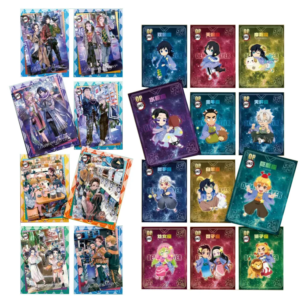 Cartes de collection de la série Anime Demon Slayer OP PR, jouets pour enfants, Tsuyuri oké ao Kamado Tanjirou Hashibira Inosuke, jeu de société