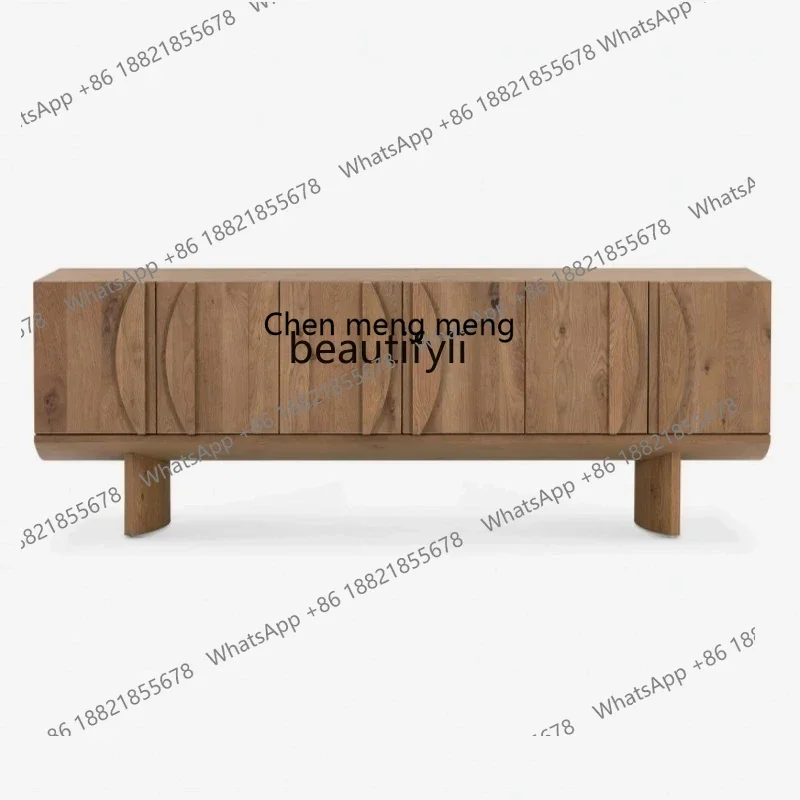 xzSolid wood home TV cabinet storage, retro, bed and breakfast and restaurant integrated cabinet