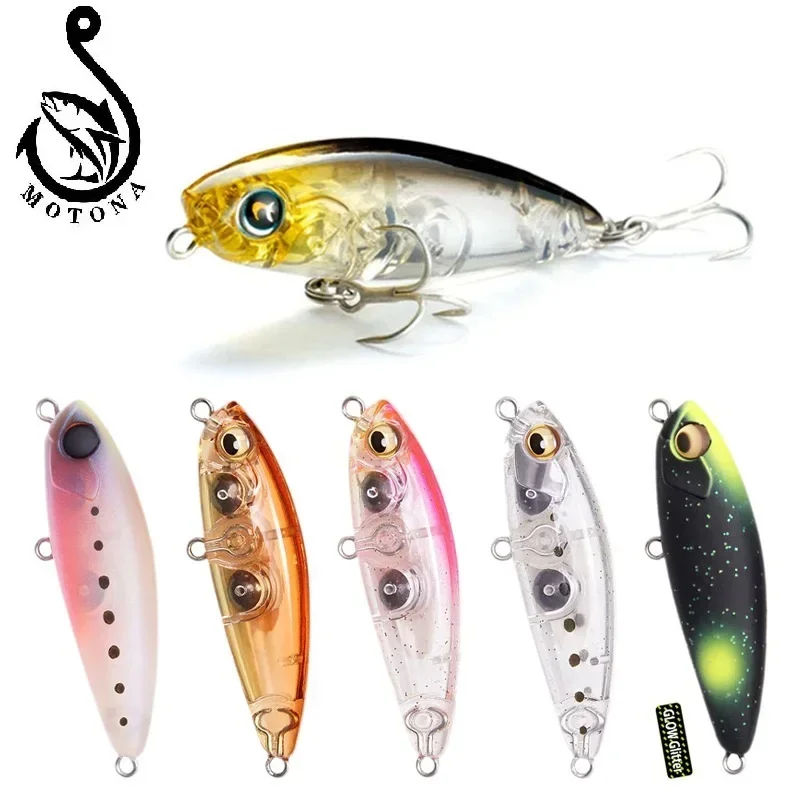 MOTONA Terrier Pencil Lure 43mm4.1g Rockfishing Fishing Lures Pencil Woblers Mini for Fishing Trout Carp Fish Sinking Stickbaits