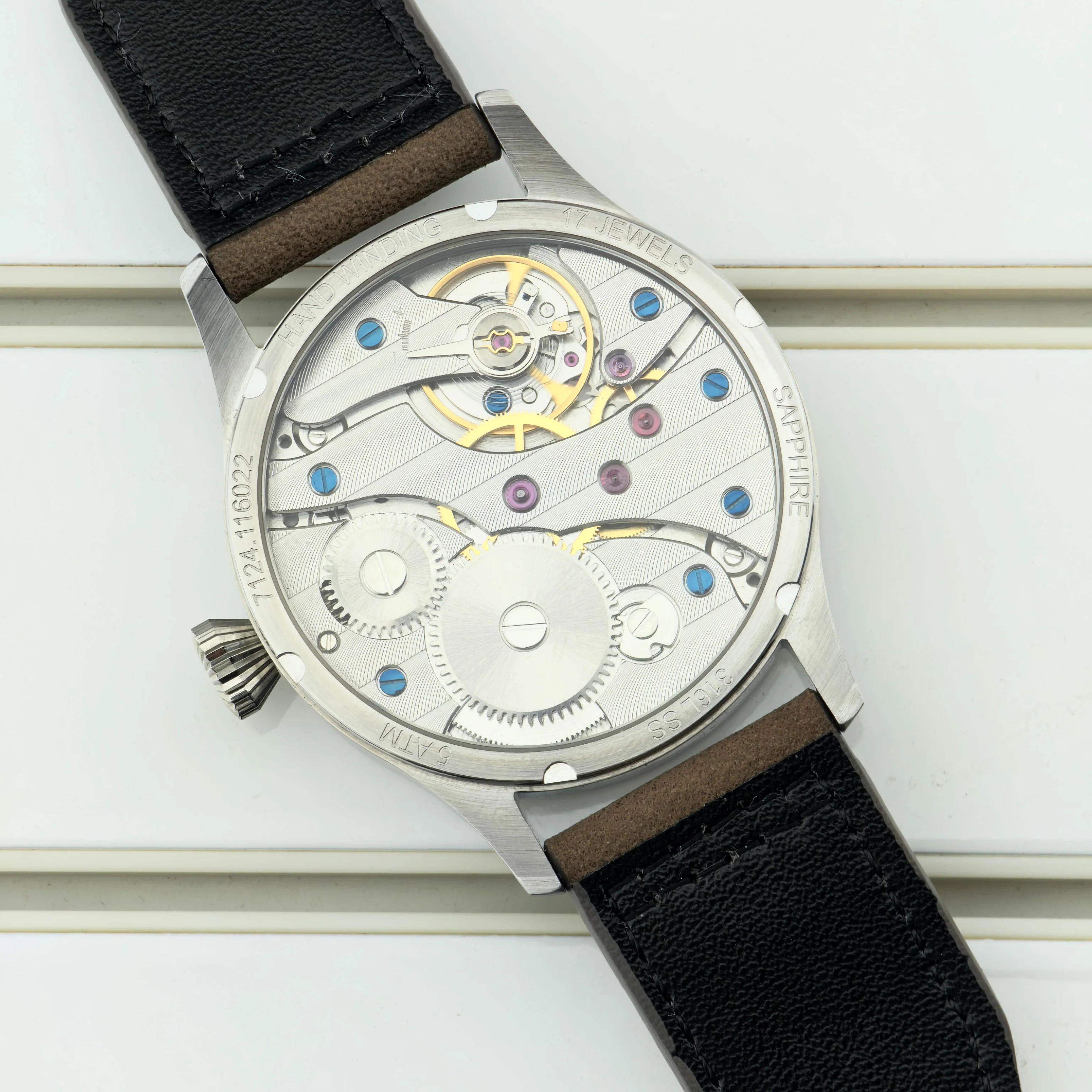 Corgeut Custom DIY Herren 42mm Luxus-Modeuhr Saphirglas St3600 Uhrwerk 316L Stahlgehäuse 50m Wasserdicht reloj homb – Detail 4
