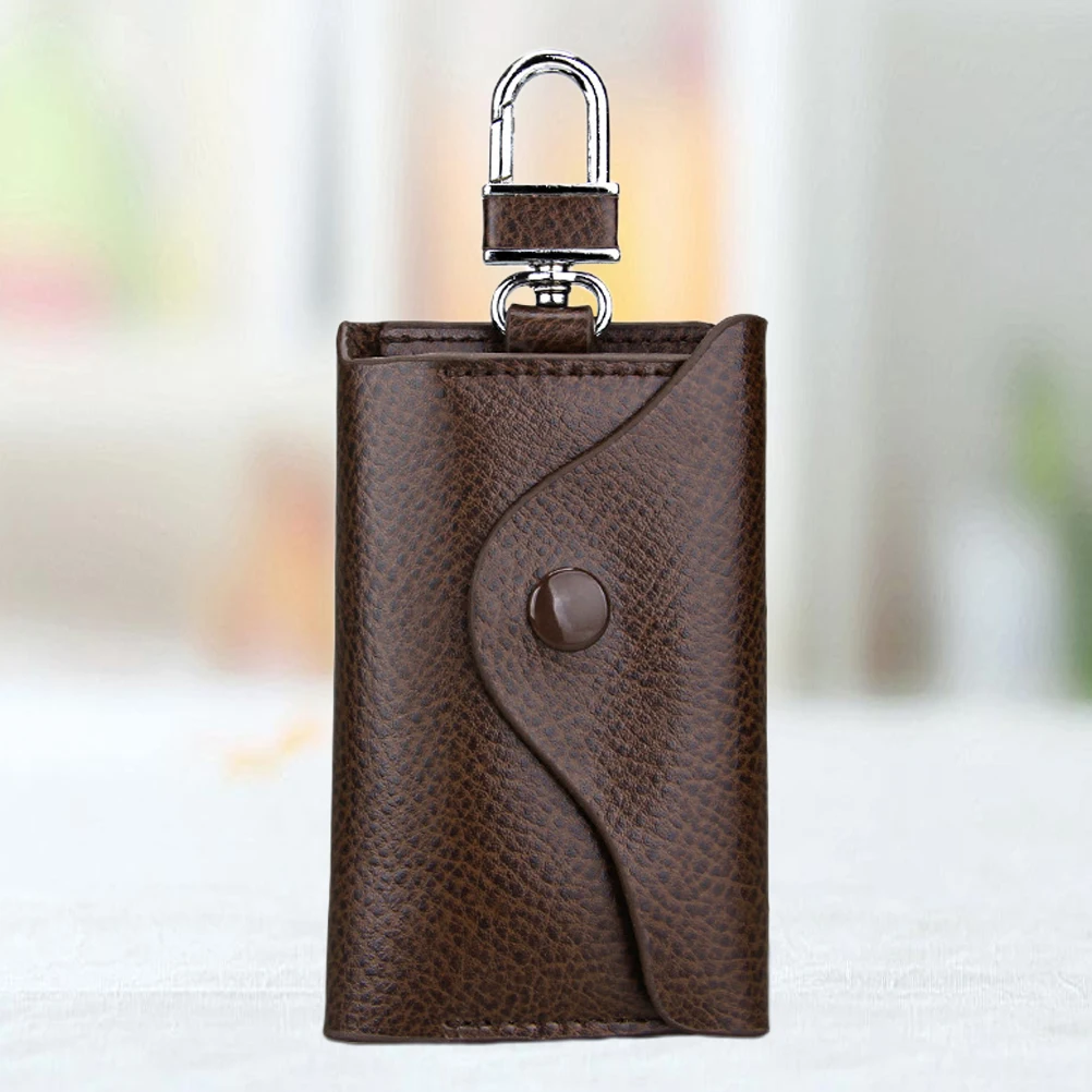 

Fashion Car Pouch Hanging Waist Key Holder Universal Key Bag Organizer For Women Men Coffee Durable Scratch Resistant
