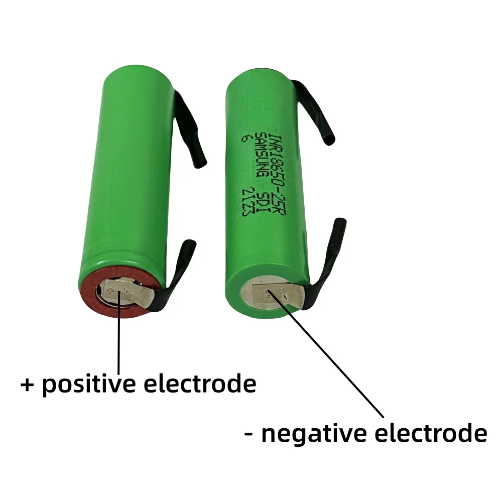 100% Original INR18650-25R 3.7V 2500mAh Rechargeable Lithium-ion Battery for toys, flashlights, electric drills, etc