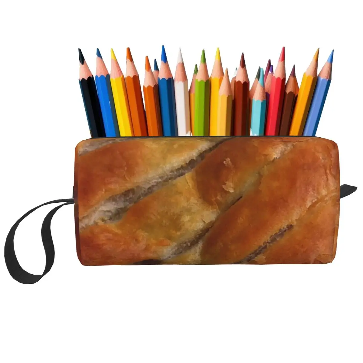 Greggs Steak Bake Pencil Case for Students School Pen Box Pencil Bag Stationery Supplies Travel Women Cosmetic Bag