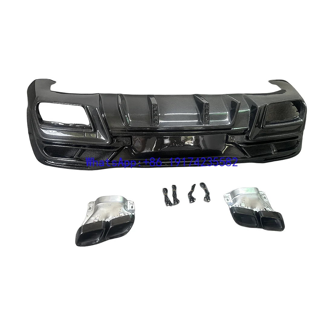 

Carbon Fi-r Rear Lip Diffuser with Exhaust Tips Protector for Me-r-ce-d-es B-e-nz GLE Class W292 GLE350 GLE63 AG Coupe 2016-2019