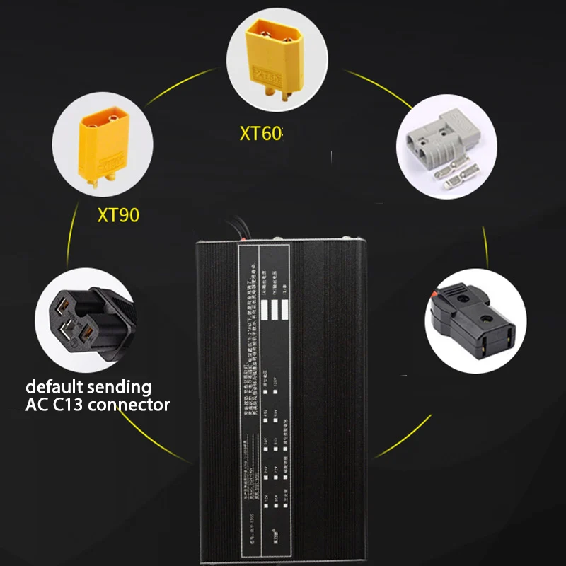 20A 36V 48V 58.4V 72V 60V 67.2V 84V 87.6V ليثيوم أيون يبو Lifepo4 شاحن بطارية ليثيوم Curren ضبط سريع الشحن 10S 16S 20S 24S