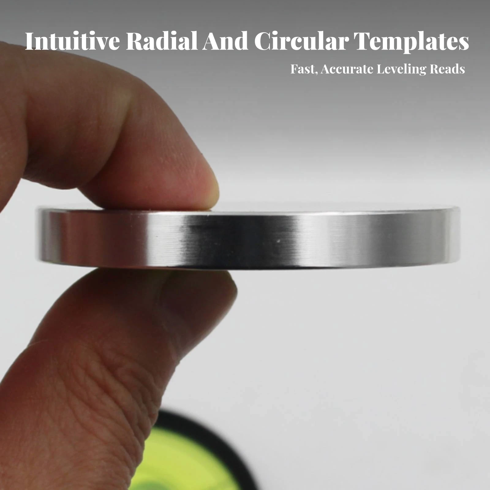 Circular Bubble Level Ultra-Thin Spirit Level with Metal Case Compact Rugged for Machinists, Machinery Setup, Rv Leveling