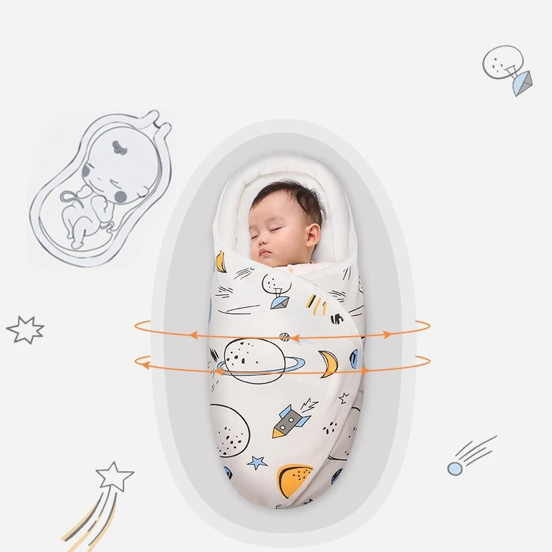 Saco de dormir portátil do algodão para o recém-nascido, Cobertor do carrinho de bebê, Fralda Swaddle, Ninho do sono infantil