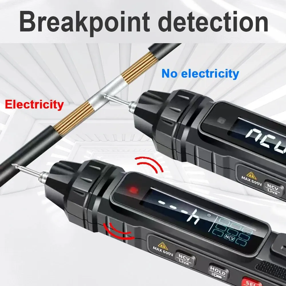 TOOLTOP ET19B/19B+ 4000 Counts Auto Digital Multimeter Voltage Test Pen 2in1 AC DC Voltage Capacitance Hz Resistance Diode Test
