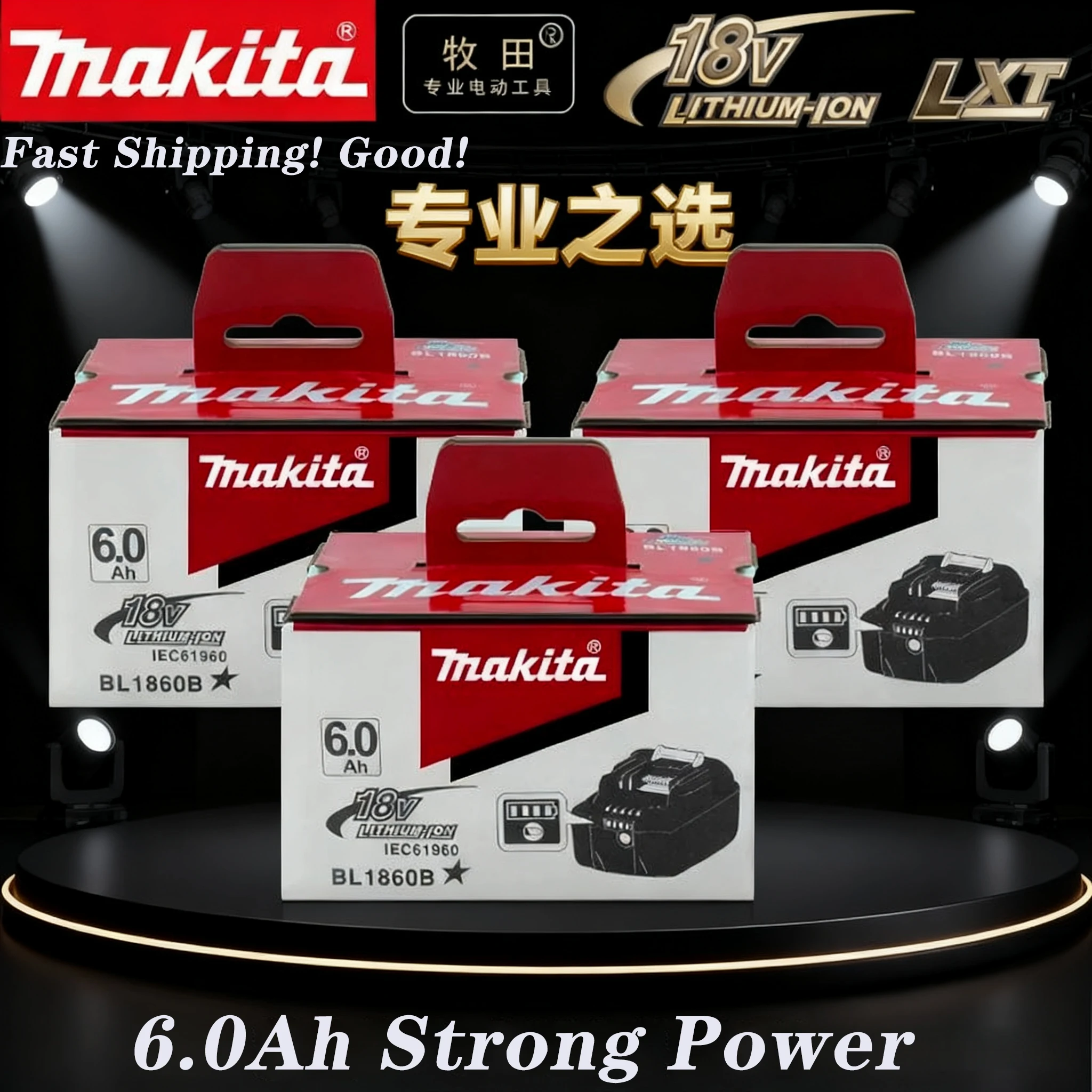 

100% Makita Compatible 18V 5.0Ah 6.0Ah Rechargeable Battery For Makita BL1860B/BL1850B Tool Battery Cordless Devices&Drills
