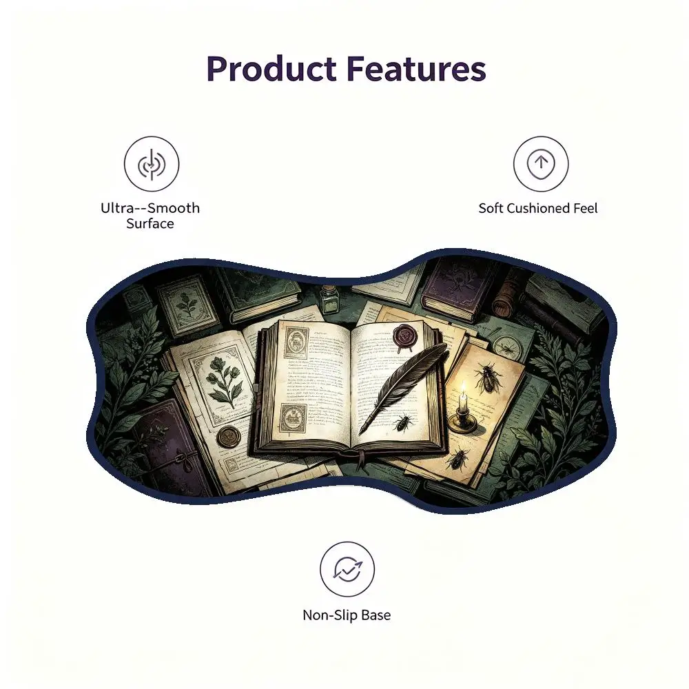 Games Mousepad Vintage Old Magic Book Art Playmat Provides Stable Surface For Bedroom Learning And Keyboard Accessories