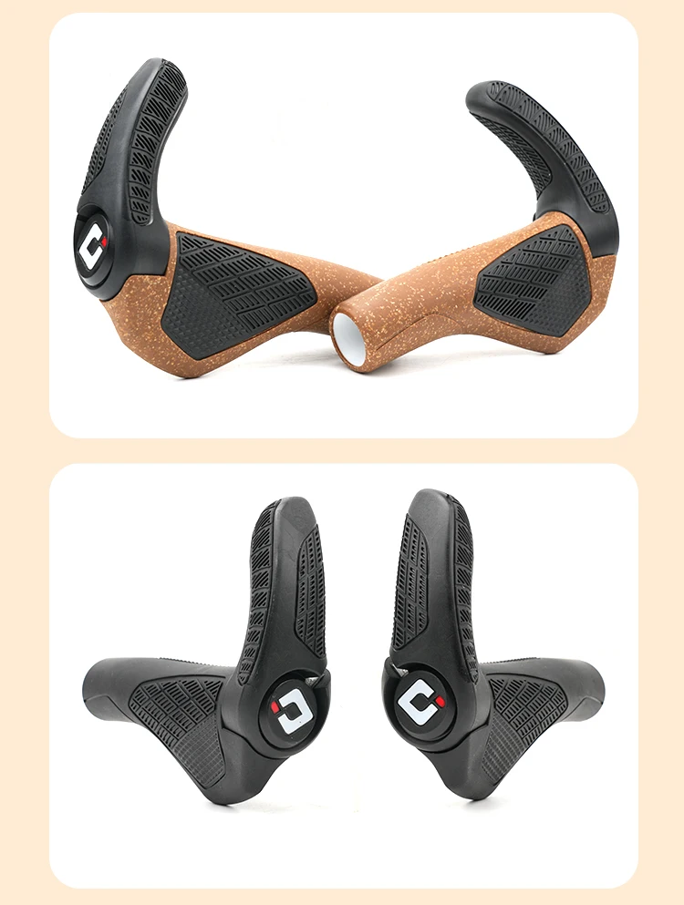 ODI GP3-Pro MTB-Griffe, ergonomisch, bequem, Gummi/Eiche, Mountainbike-Lenkerabdeckungen mit großem Polster zum Festrasten für Rennräder – Detail 24