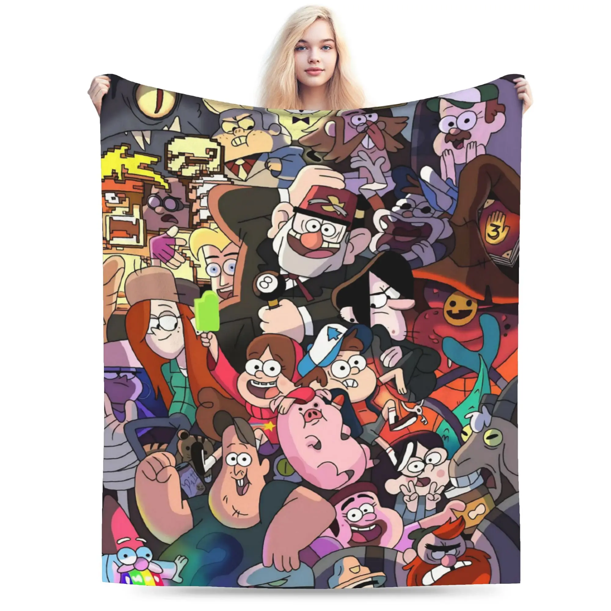 G-Gravity Falls Throw Blanket for Couch  Fuzzy Soft Plush Blanket 50x60 Inches Multi-size Bedspreads for All Seasons