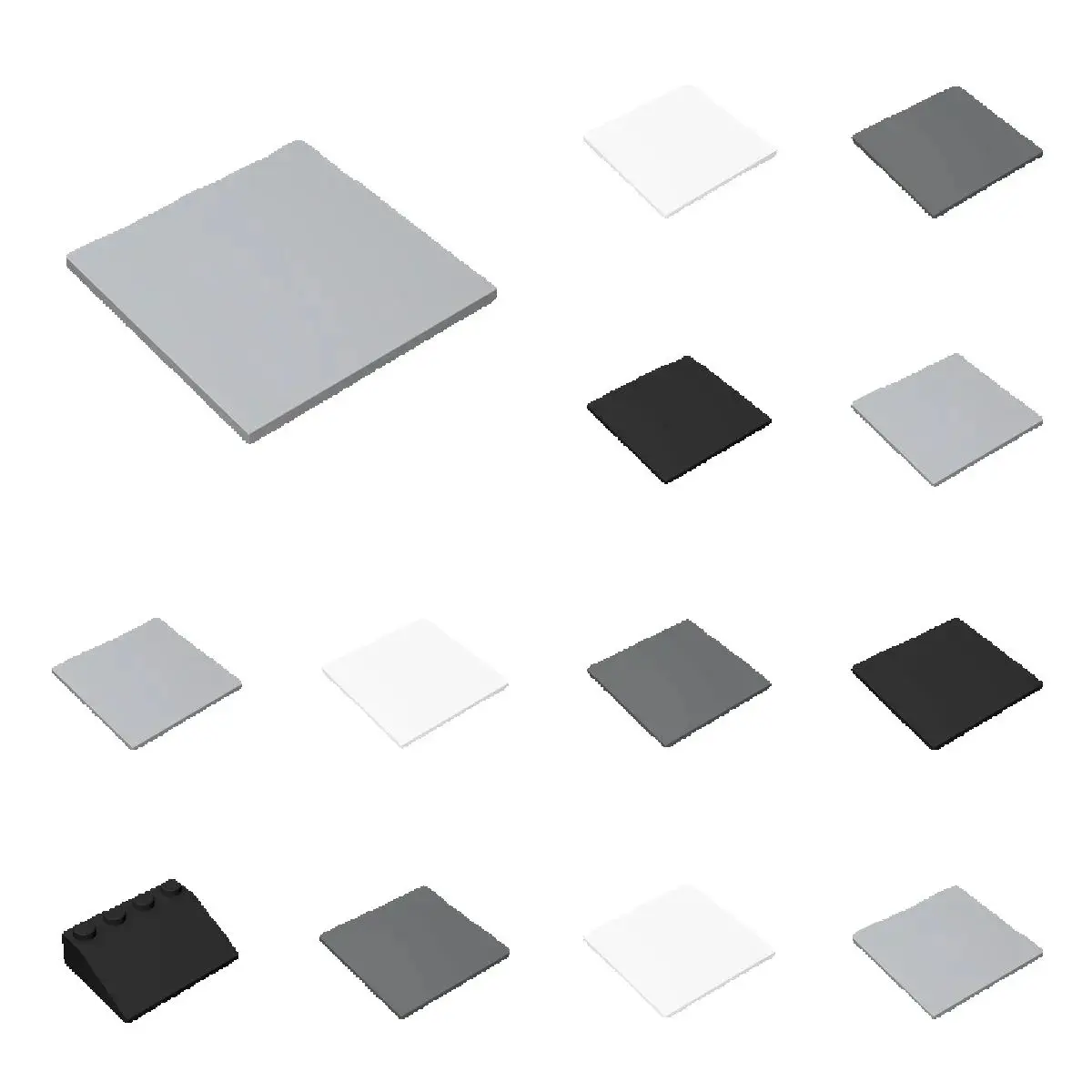 10pcs 10202 Flat Tile 6x6 High-Tech Bricks Toys For Technical Buildings Blocks Gift Compatible Educational Assembles DIY MOC