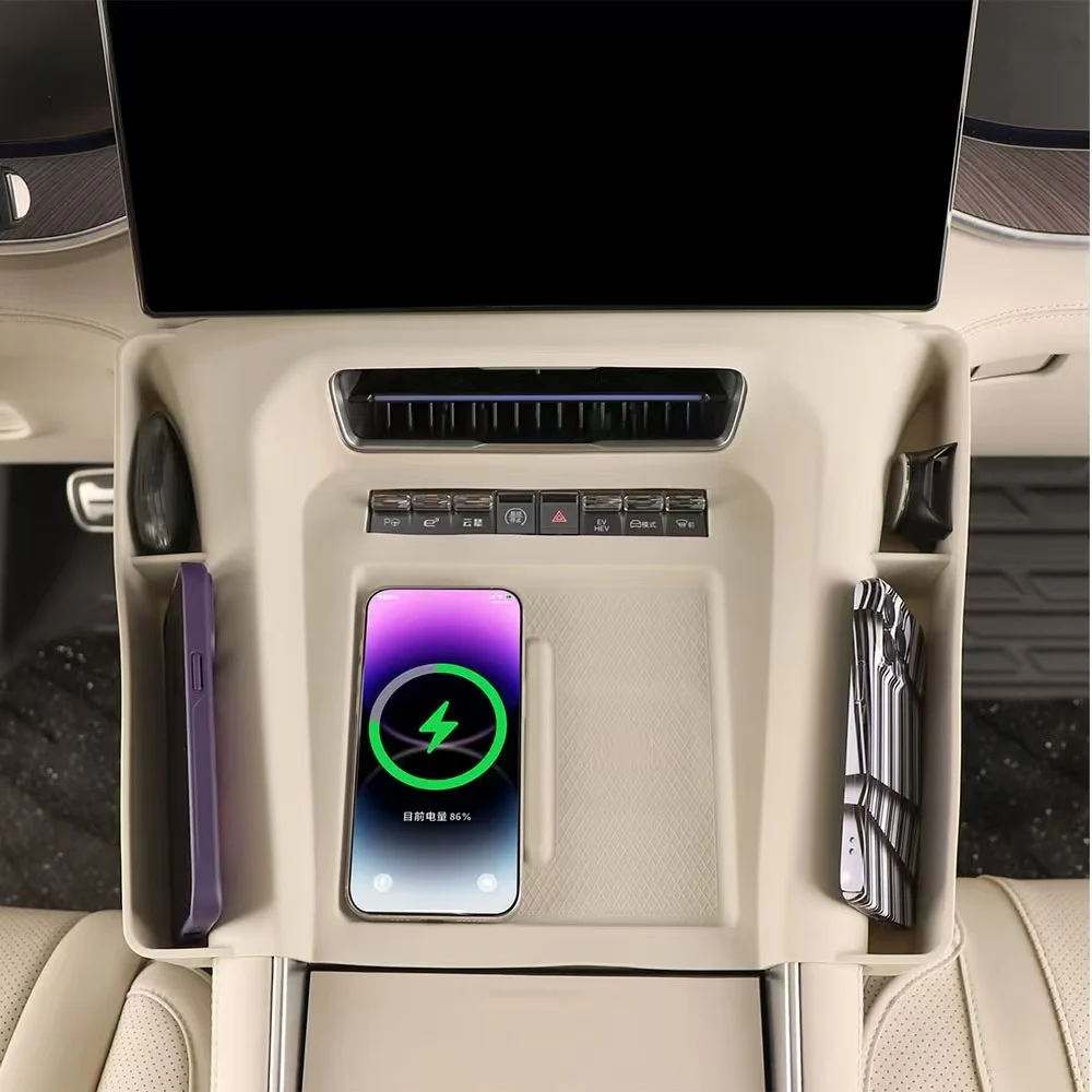 

For DENZA N9 Wireless Charging Anti Slip Pad Storage Box Silicone Pad Car Interior Decoration Products Modified Accessories