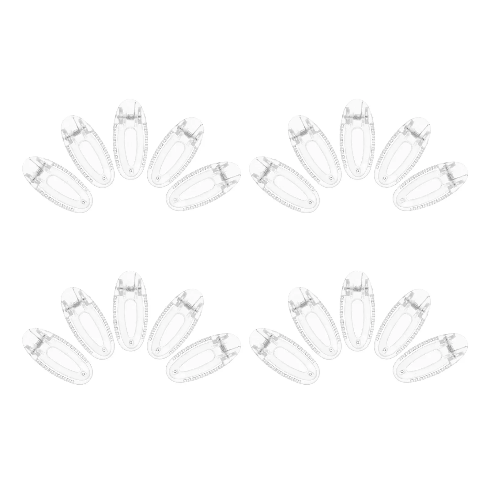 

20Pcs Hair Clips Transparent Oval Claw Hairpin Secure Grip Mini Snap Hair Barrettes for Daily Use